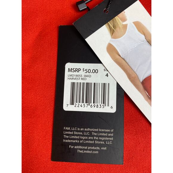 The Limited Red Tailored 5" Shorts Women's Size 4 NWT - Picture 6 of 10